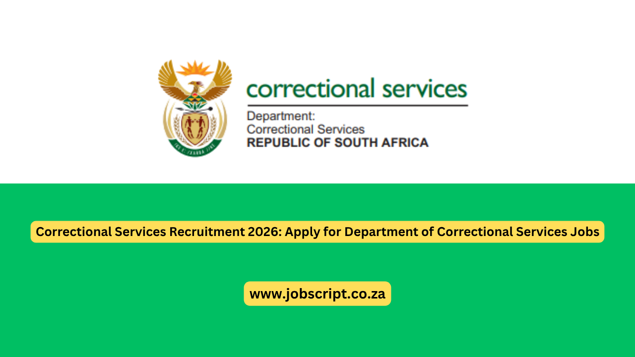Correctional Services Recruitment 2026: Apply for Department of Correctional Services Jobs